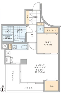 港区赤坂パレ乃木坂の間取り図