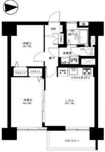 新宿区下落合高田馬場住宅3399万円の間取り図