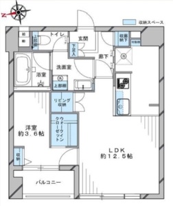 台東区雷門日興パレス雷門3378万円の間取り図