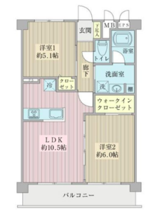 中野区野方中野ダイヤハイツの間取り図