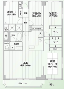 文京区向丘ファミール本郷の間取り図