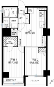 新宿区高田馬場メゾンドール高田馬場の間取り図