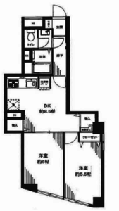文京区大塚ハセガワハイツの間取り図