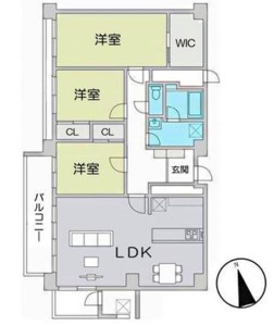 中野区松が丘パシフィック中野の間取り図