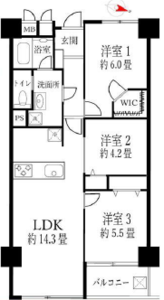 文京区音羽三井音羽ハイツの間取り図