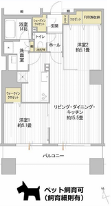 新宿区西早稲田西早稲田シティタワーの間取り図
