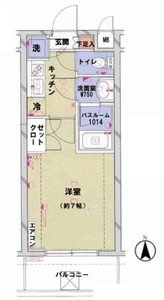 千代田区神田和泉町菱和パレス秋葉原駅前の間取り図