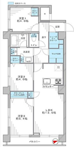 中野区松が丘パシフィック松が丘の間取り図