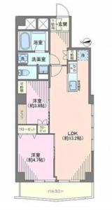 中野区沼袋カーサ沼袋の間取り図