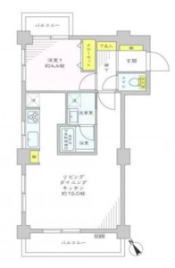 中野区沼袋マンション沼袋2380万円の間取り図