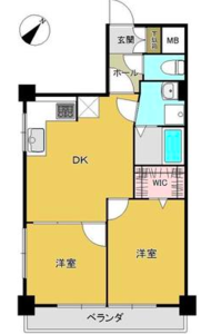 中野区沼袋マンション沼袋2480万円の間取り図