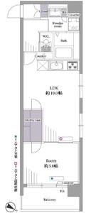 中央区日本橋箱崎町ラインコーポ箱崎の間取り図