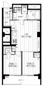 新宿区原町牛込ハイムの間取り図