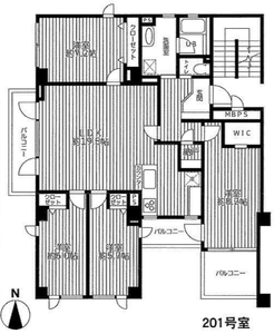 豊島区池袋本町サンサーラ池袋の間取り図