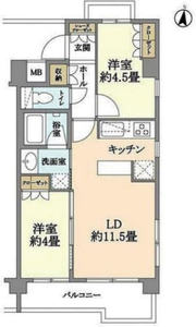 豊島区池袋本町アトリオヴィラ池袋の間取り図