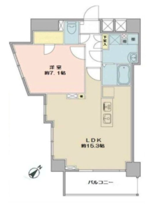 新宿区西新宿フィールM西新宿4580万円の間取り図