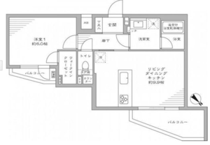 新宿区西新宿フィールM西新宿の間取り図
