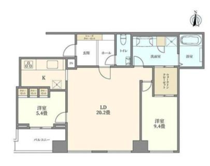 新宿区西新宿シティタワー新宿新都心の間取り図
