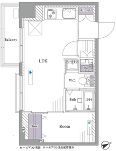 新宿区大久保トーア早稲田マンションの間取り図