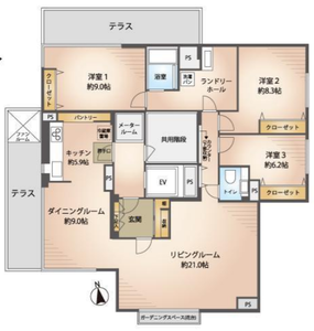 文京区大塚音羽ハウスの間取り図