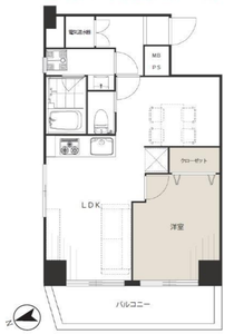 新宿区高田馬場サンパティオ高田馬場の間取り図