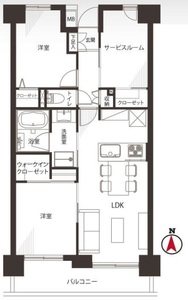 墨田区菊川菊川パークホームズ3980万円の間取り図