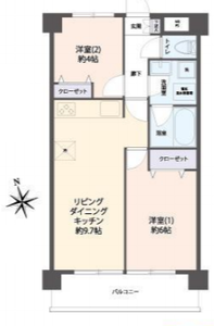 新宿区山吹町グリーンキャピタル神楽坂の間取り図