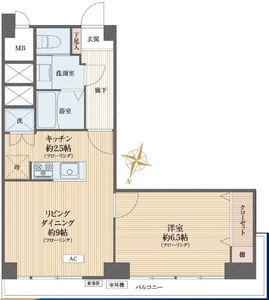 中央区築地秀和築地レジデンスの間取り図