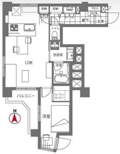 新宿区若松町若松町ハビテーション2580万円の間取り図