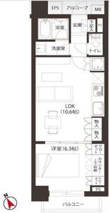 新宿区下落合リビオレゾン目白通りの間取り図