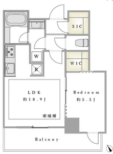 豊島区東池袋パークタワー池袋イーストプレイスの間取り図