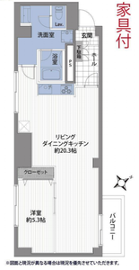 新宿区大久保新宿フラワーハイホームの間取り図
