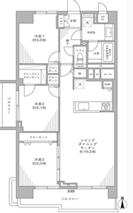 中野区本町中野本町マンションの間取り図