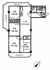 杉並区和田富士見ステータス4980万円の間取り図