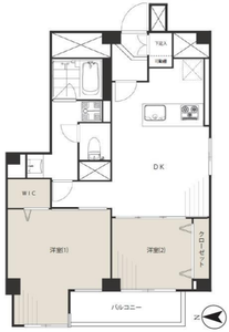 文京区小石川中銀第2小石川マンシオンの間取り図