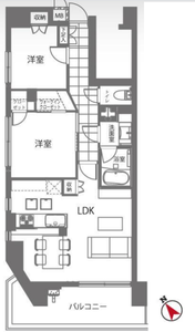 文京区小石川東急ドエルアルス小石川の間取り図