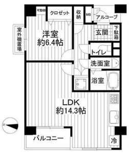 新宿区西早稲田フォレステージ西早稲田の間取り図