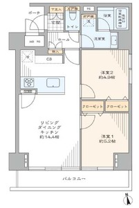 台東区東上野シティコープ上野広徳の間取り図