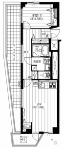 新宿区余丁町トーア余丁町マンション3099万円の間取り図