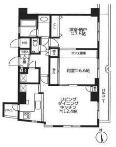 台東区浅草橋シーアイマンション浅草橋4780万円の間取り図