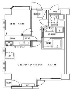 台東区台東スカイノブレ御徒町3150万円の間取り図