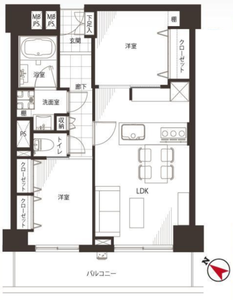 新宿区新小川町新神楽坂ハウス4980万円の間取り図