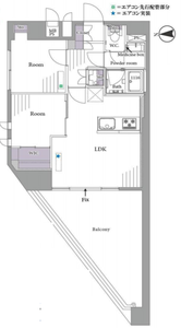 新宿区西早稲田パシフィック西早稲田の間取り図
