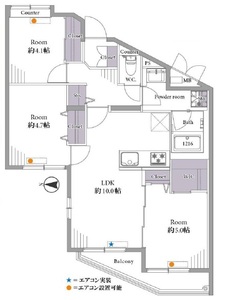 墨田区立花エスバイエルマンション亀戸の間取り図