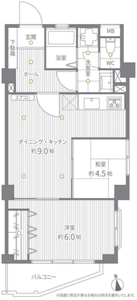 新宿区中落合中落合東豊エステート2880万円の間取り図