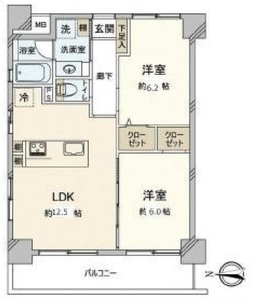 台東区元浅草ダイアパレス元浅草ブライトスクエア4580万円の間取り図