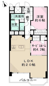 目黒区中目黒中目黒ハイツの間取り図