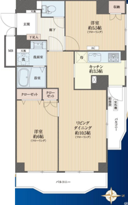 中野区松が丘パシフィック哲学堂マンション3480万円の間取り図