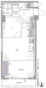 新宿区榎町ハイマート早稲田の間取り図