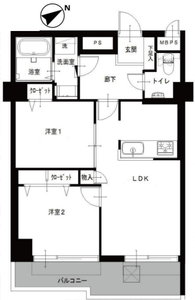 北区中里ライオンズガーデン駒込4490万円の間取り図
